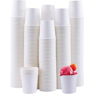 Turbo Bee 4 oz Paper Cups 300 Pack, Disposable Espresso Shot Cups, Small Coffee Tasting Cups, White Mini Paper Cups for Drink Samples, Espresso, Tea, Snacks, Office and Events