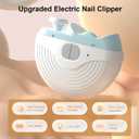 Electric Nail Clipper for Seniors, 3 Speeds Automatic Toe nail Clippers, Electric Nail Trimmer with Polisher, LED Light and Scraps Storage, Rechargeable Nail Grinders for Thin & Thick Toenails (White)