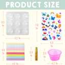 Klever 41 Pcs Easter Egg Decorating DIY Kit with Dye Tablets and Easter Stickers, Coloring Dyeing Set for Kids Theme Party, Egg Hunt Creativity Activity