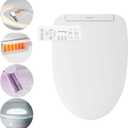 BidetMate 3000 Series Electric Toilet Seat Bidet with Unlimited Heated Water, Remote, and Adjustable Warm Air Dryer - Adjustable and Self-Cleaning - Fits Elongated Toilets