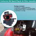 799584 594058 Carburetor Kit Spark Plug & Air Filter Assembly Compatible with B&S Carb 594057 592361 594529 Troy Bilt TB110 TB200 103M02 09P702 9P702 550EX 625EX 675EX 725 lc121p 163cc