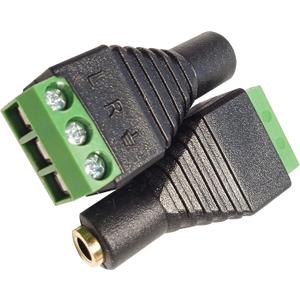 2 x 3.5mm 1/8" 3 Pole Female Jack TRS Stereo Audio Video to 3 Screw Terminal Female Headphone Replacement Solderless AUX Balun Converter Adapter 2-Pack