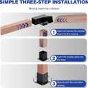 Pergola Kit - 3-Way Slanted Brackets, Powder-Coated, 4" x 4" (Actual: 3.5x3.5 Inch), Hardware for Outdoor Wood Pergolas, Gazebos, Sheds (8 pcs)