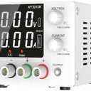 Variable DC Power Supply, 0-30V 0-10A, HYELEC Bench Power Supply with Encoder Knob, 4-Digit LED Display, Digital Calibration, USB and Type-C Charging