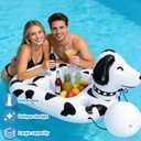 Inflatable Dog Shaped Pool Float Cooler, Floating Drink Cooler with Cup Holders for Pool Party, Summer Beach Swimming Pool Accessories, Graduates Gifts, Grad Pool Party Supplies