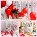 3 x 24 PCS Valentine's Day Picture Frame Ornaments Paper Gumball Machine DIY Photo Frame Craft Set Hanging Decorations for School Classroom Activity Decor Supplies (Bubble)