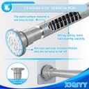 XQIYY Adjustable Shower Curtain Rod 2848 Inches Rustproof Spring Tension Rod for Windows & Bathrooms, No Drilling, Heavy Duty with Dual Brackets, Fits Smooth & Rough Surfaces, Grey