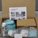 X Home Rotary Cheese Grater for Kitchen, Shredder with 3 Interchangeable Blades, Rotary Grater with Handle and Strong Suction Base, for Vegetables, Fruit, Nuts, Easy to Use and Clean, Blue