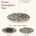 Coasters for Drinks Set of 6 with Holder, Absorbent Ceramic Stone, Spring Floral Coffee Table Décor, Decorative Cup Coasters for Kitchen, Living Room, Farmhouse & Garden, Tea Table Accessories