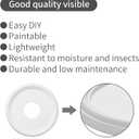 EIFHYT Molded PU Ceiling Medallion for Light Fixtures and Ceiling Fans, 13.1"OD x 4"ID x 1"P (Fits Canopies up to 10.25") White