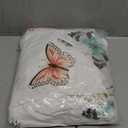 Lush Decor Flutter Butterfly Shower Curtain 72" W x 72" L Pink - Fabric Shower Curtains for Bathroom - Ruffle Bathroom Curtain - Pink Decor