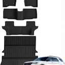Floor Mats for 2015 2016 2017 2018 2019 Ford Explorer & Large Cargo Liner,TPE All Weather Protection Car Floor Liners with Foldable Big Trunk Mat Accessories