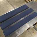 YUHUASHI upholstered Platform Bed Frame/Twin Bed Frame/Modern Geometric Double-Wing Design headboard/Linen Fabric/Easy to Assemble no Noise (Navy Blue, Twin)