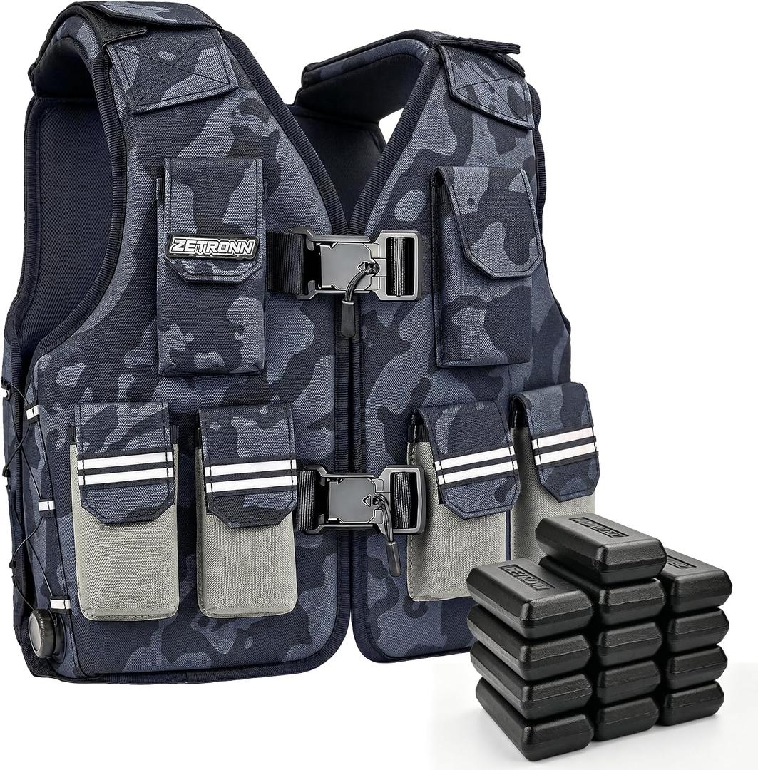Adjustable Weighted Vest for Men & Women,2-28lb Workout Vest with Removable Weights, Running Vest with Shoulder & Waist Adjustment System for Strength Training, Weight Loss & Muscle Building