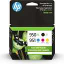 HP Original 951 Cyan, Magenta, Yellow / 950XL Black Ink Cartridges (4-Pack) | Works OfficeJet 8600 Series OfficeJet Pro 251dw, 276dw, 8100, 8600 Series | Eligible for Instant Ink | C2P01FN