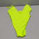 ESONLAR Women's Sexy Plunging V Neck Bathing Suit Open Back One Piece Swimsuits (Neon Green) XL