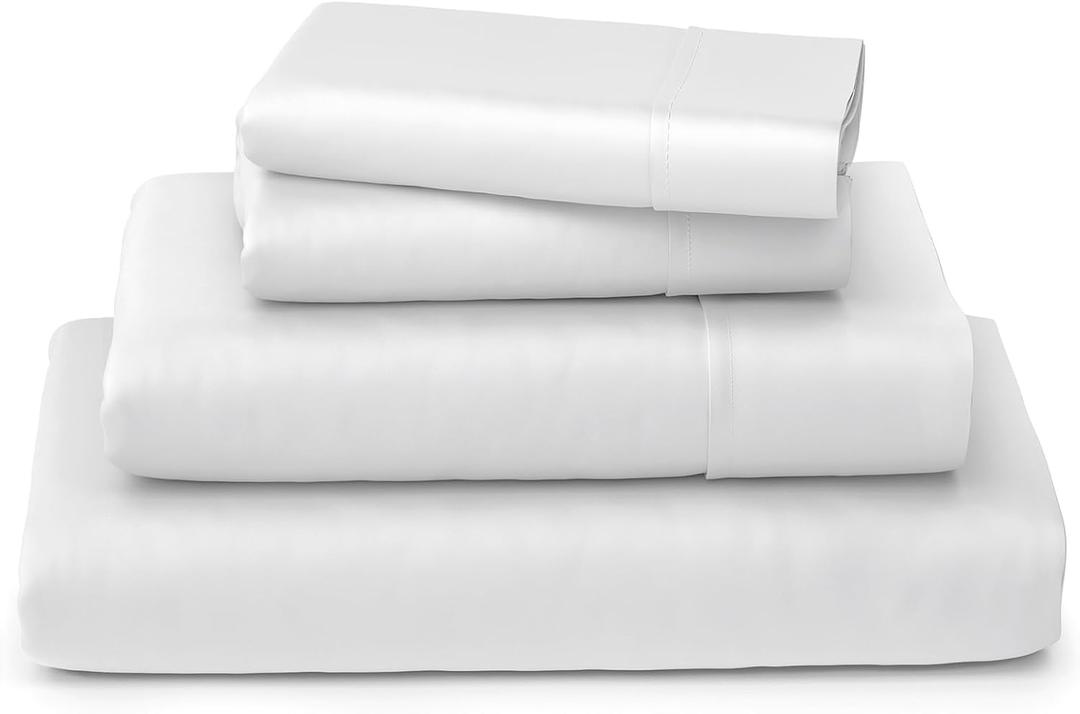 Cosy House Collection Luxury Bamboo Sheets - Blend of Rayon Derived from Bamboo - Cooling & Breathable, Silky Soft, 16-Inch Deep Pockets - 4-Piece Bedding Set - Full, White Cosy House Collection Luxury Bamboo Sheets - Blend of Rayon Derived from Bamboo - Cooling & Breathable, Silky Soft, 16-Inch Deep Pockets - 4-Piece Bedding Set - Full, White