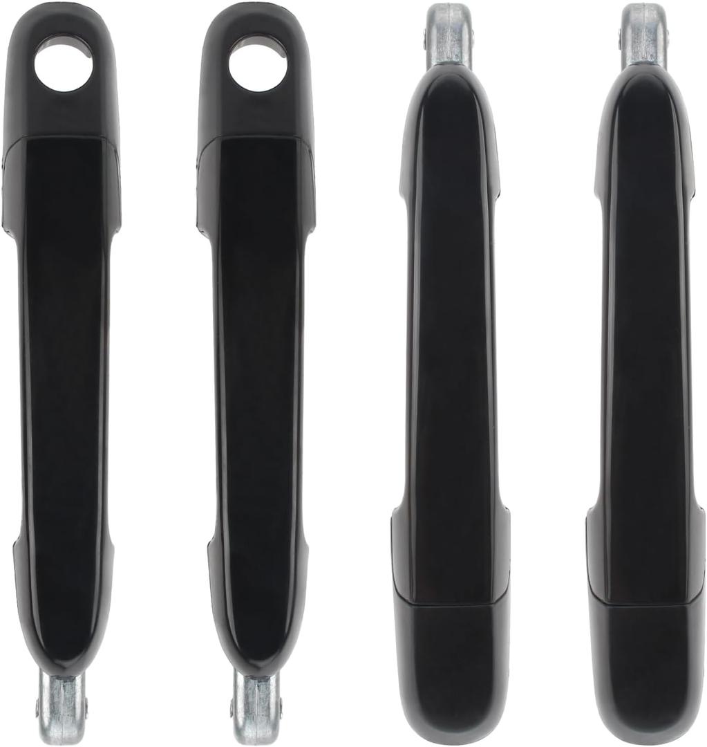 83660-1E050 Set of 4 Exterior Door Handle Front and Rear Left Driver and Right Passenger Side Compatible with Dodge Attitude 2006-2011 Compatible with Hyundai Accent 2006-2011