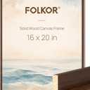 DIY Solid Wood Floating Canvas Frames for 16x20 Oil Paintings,Walnut