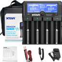 XTAR Dragon VP4L Plus Charger 4-Slots Intelligent Universal Battery Charger Analyzer tester for 14500 18650 21700 26650 32650 AAA AA C D Batteries 11.1V /3S Battery Pack