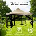 12x12 Mosquito Netting for Gazebo Canopy, Universal Replacement Mosquito Netting 4-Door Zipper Black 4-Panel Sidewall Curtain (Net Only)