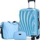 Cosbarn Luggage Sets 3 Piece Suitcases with Wheels, Suitcase Set, ABS+PC Hardshell Luggage with Phone Holder, Lightweight Carry on Luggage with TSA Lock Spinner Wheels, Size: 3 Piece Sets (20/DB/TB)
