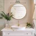 Sunniry Gold Circle Mirror, Round Mirror 20 inch, Gold Mirror Metal Frame, Round Wall Mirrors for Bathroom, Bedroom, Living Room, Entryway.