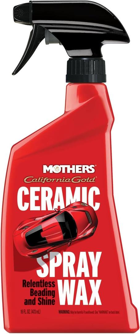 Mothers California Gold Ceramic Spray Wax, 16 oz.  Super-Hydrophobic, Delivers Deep Gloss, Relentless Beading & Long-Lasting Shine in a Quick, Easy, User-Friendly Spray-On Formula (05766)
