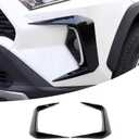 Car Accessories Exterior Fog Light Trim Cover Front Eyebrow Spoiler (Glossy Black) Fit for 2019 2020 2021 2022-2025 Toyota Rav4 ABS 2 PCS Not Fit RHD/Adventure
