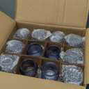 WELLIFE 24-Piece Blue Glass Votive Candle Holders Set  Tealight Candle Holder Glass Bulk with 12 Round & 12 Hammered Textured Cups, Blue Votive Candle Holders for Weddings, Parties, Home