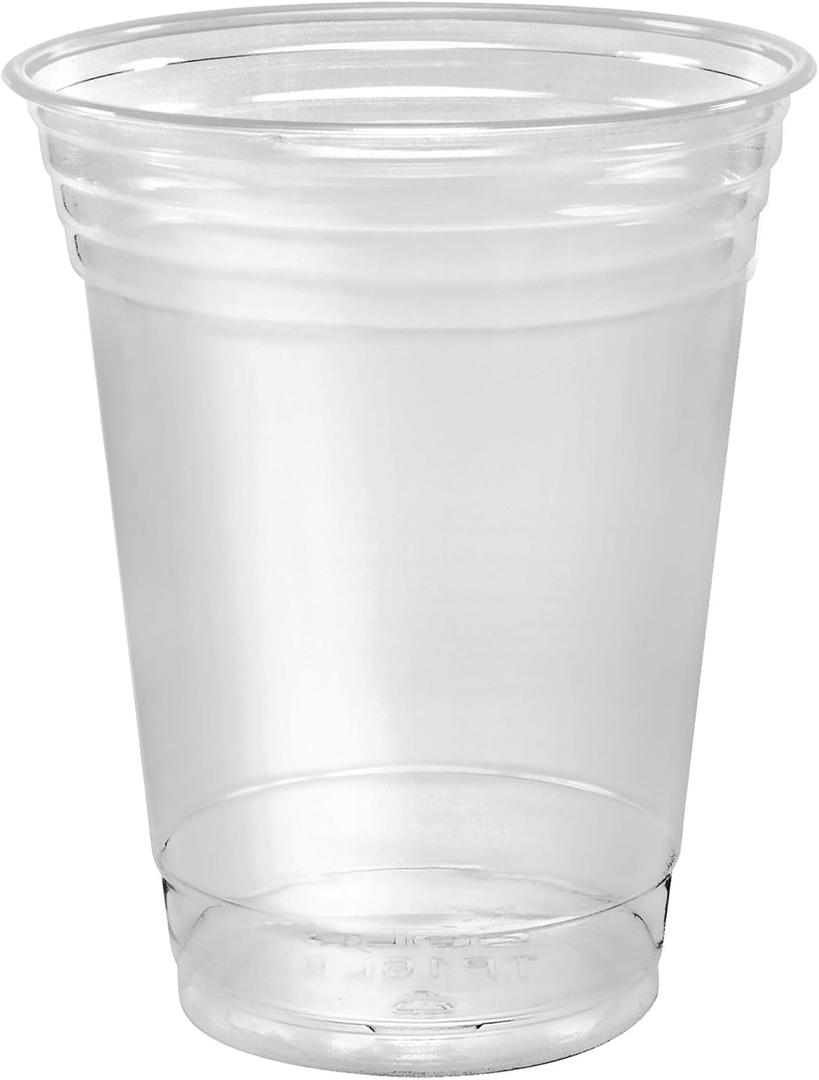 SOLO Cup 100 Piece Company Plastic Party Cold Cups, Clear, 12 oz (TP12-100)