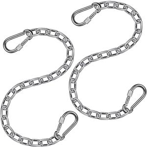 BeneLabel 2Pcs 29inch Stainless Steel Hanging Chair Chain Kit with 4 Carabiners 1000 LB Capacity Hammock Chain Extender Chain for Swing, Punching Bag, Porch Swing, Indoor & Outdoor