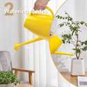 Watering Can for Indoor Outdoor Plants, Modern Small Watering Cans with Removable Nozzle, Long Spout Watering Can for Indoor Bonsai Plants Garden Flowers 1/2 Gallon 1.8L 60OZ (Yellow)