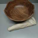 Melvvi Large Wooden Salad Bowl Set with 2 Serving Utensils and 2 Small Bowls | 12" and 6" Acacia Wood Bowls for Food | Mothers Day gift (Natural Set of 5)