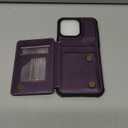 Vinich for iPhone 15 Pro Max Wallet Case with Card Holder, RFID Blocking Credit Slots Kickstand Shockproof Phone Cover Fit for iPhone 15 Pro Max 6.7" Purple