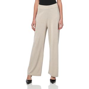 Halston Women's Wide Leg Soft Knit Pant (Beige, S)