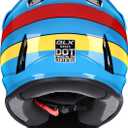 GLX GX623 Youth ATV/Dirt Bike Helmet Combo - Retro Blue, Large - DOT