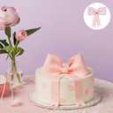 2 Pack Red Pink Bow Cake Topper Large EVA Decorations | Large EVA bow cake topper set. Perfect for birthday cakes, wedding cakes desserts. Decorative cake accessories for a party.