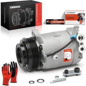 A-Premium A/C Compressor with Clutch Compatible with Chevrolet Malibu 3.6L 2008-2012, Pontiac G6 3.6L 2007-2009, Saturn Aura 3.6L 2007-2009