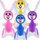 ArtCreativity Rabbit Inflates, Set of 4, 3 Ft. Easter Bunny Inflates, Indoor and Outdoor Party Decorations, Egg Hunt Supplies, Bunny Themed Birthday Party Favors, 4 Assorted Colors