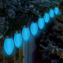25 Pack C7 Led Blue Replacement Light Bulbs, Blue Christmas Outdoor String Lights Bulbs, Shatterproof Led Night Light Bulbs, E12 Candelabra Base, 0.6W Energy-Efficient LED Bulbs