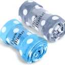JML Throw Blankets for Couch, Fleece Throw Blanket 2 Pack - Soft Warm, Lightweight Plush for Shawls and Wraps,Bed, Sofa, Chair, Travel, All Season Use, 50"x60", Polka Dot