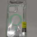 WOGROO for iPhone 14 Case, [Compatible with MagSafe], Magnetic Kickstand Case for Women Girls, Case for iPhone 13, 6.1", Clear Green