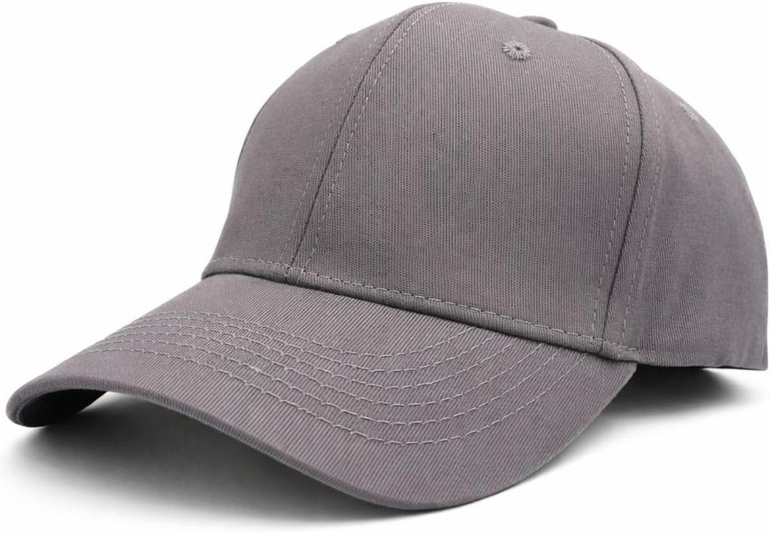 MDSTYLE 100% Cotton Baseball Cap for Men Women  Soft Adjustable Dad Hat, Breathable Lightweight Everyday Cap, 15 Colors (Grey)