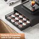 ECOLOVI Nespresso Pods Holder, K Cup Holder, Coffee Pod Holder Organizer Compatible with Nespresso Vertuo Capsules, Holds 60 Small or 40 Large Pods, Black