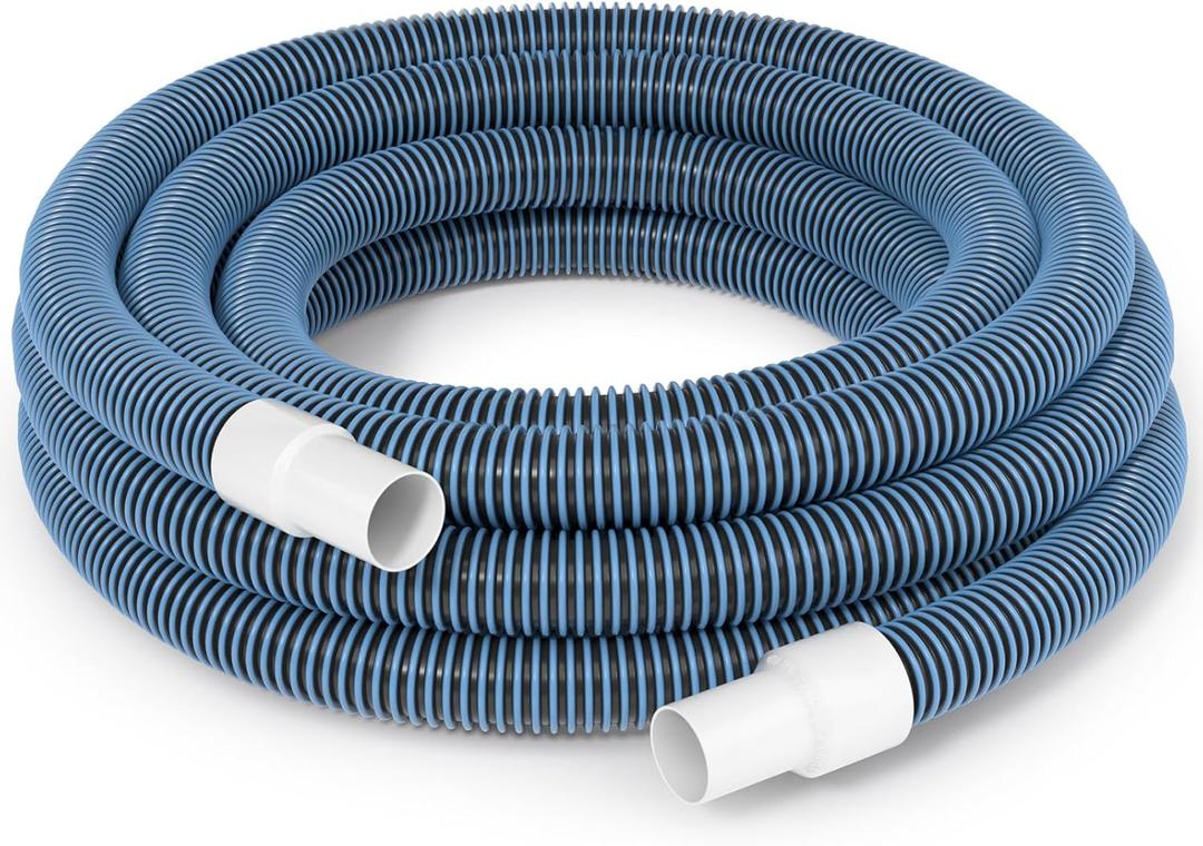 BEWAVE Pool Vacuum Hose, Above/In Ground Manual Heavy Duty Swimming Pool Hose with Swivel Cuff, 1-1/2 In x 30 Ft