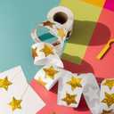 2500PCS Gold Star Stickers, Self-Adhesive Silver Laser Star Stickers, Suitable for Behavior Charts, Student Planners, School Classroom Student Teacher Supplies, Suitable for DIY Crafts