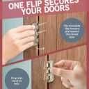 Jack N Drill Flip Action Door Lock (6 Pack)- Reversible Privacy Door Locks with Anti Lockout Screw for Child Proofing and Home Defense, Easy to Install and Durable Lock for Interior Swing-in Doors