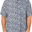 UNIONBAY Men's Rayon Button-up Woven Shirt (Medium, Atlantic)