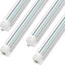 SHOPLED 4FT LED Shop Light, 40W 5500LM 6000K Cool White, V Shape, Linkable T8 LED Tube Lights 4FT, 4 Foot Shop Lights for Workshop, Plug and Play, 4 Pack
